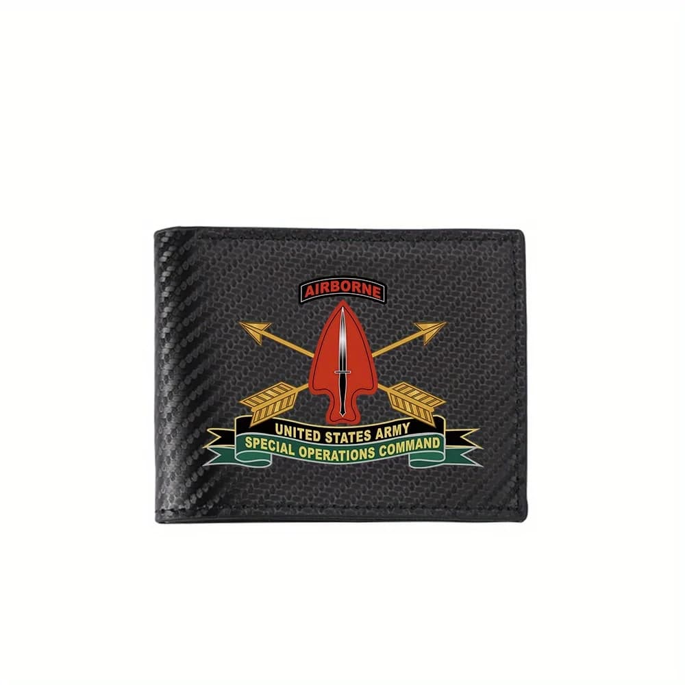 Frecce coltello Airborne Portafogli da uomo dell'esercito degli Stati Uniti Semplice business moderno ed elegante design di stampa Regali per padre fidanzato