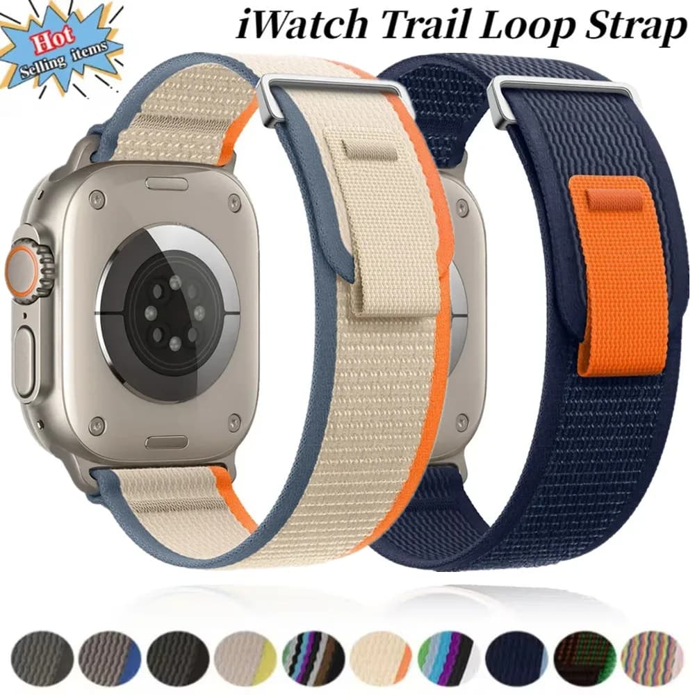 Cinturino in nylon Trail Loop per Apple Watch Ultra 1-3 serie 11 10 9 8 7 46mm 45mm 41mm cinturino per iWatch 6 5 4 1-11 SE 38mm-49mm
