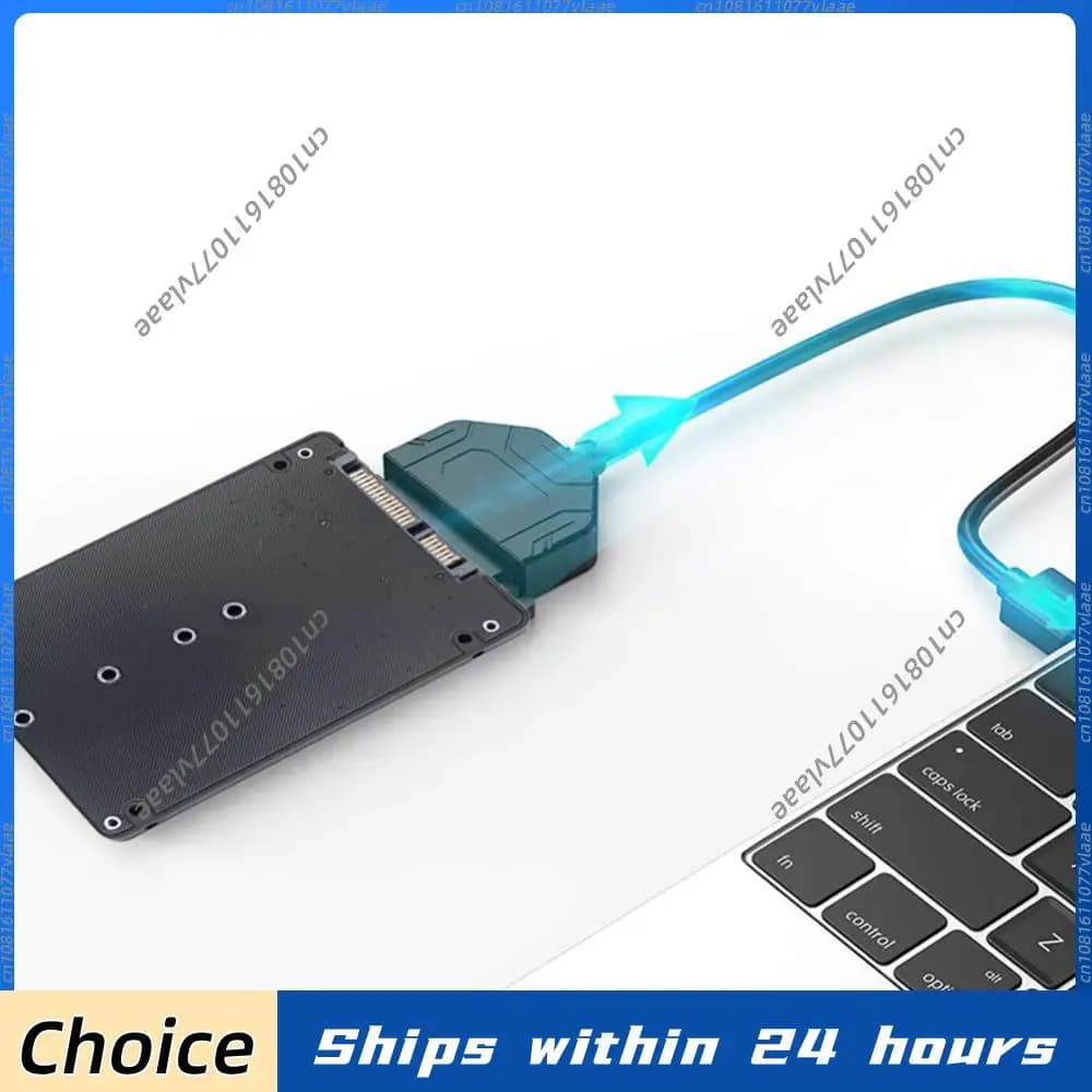 Adattatore M.2 NGFF SSD a SATA3, Box Esterno per Disco Rigido 6Gbps, Scheda Adattatore M.2 NGFF a SATA3.0 per PC