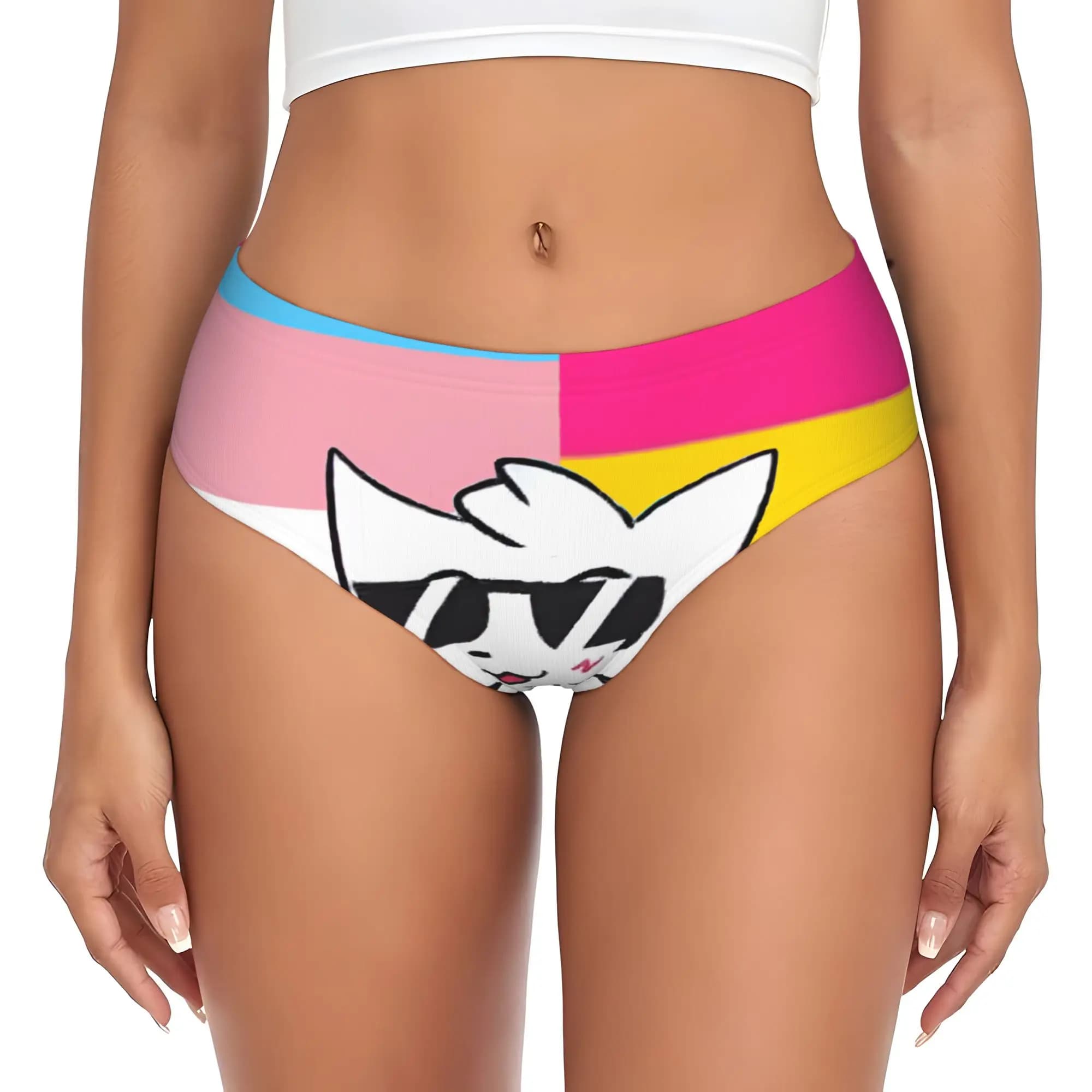 Slip da Donna Personalizzati Boykisser Silly Cat, Mutandine Traspiranti Elasticizzate con Simpatici Cartoni Animati
