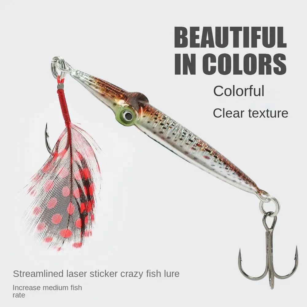 Universal Metal Fishing Lure 3D Eyes Sinking Fishing Tackle Lifelike jigging Artificial Bait Outdoors