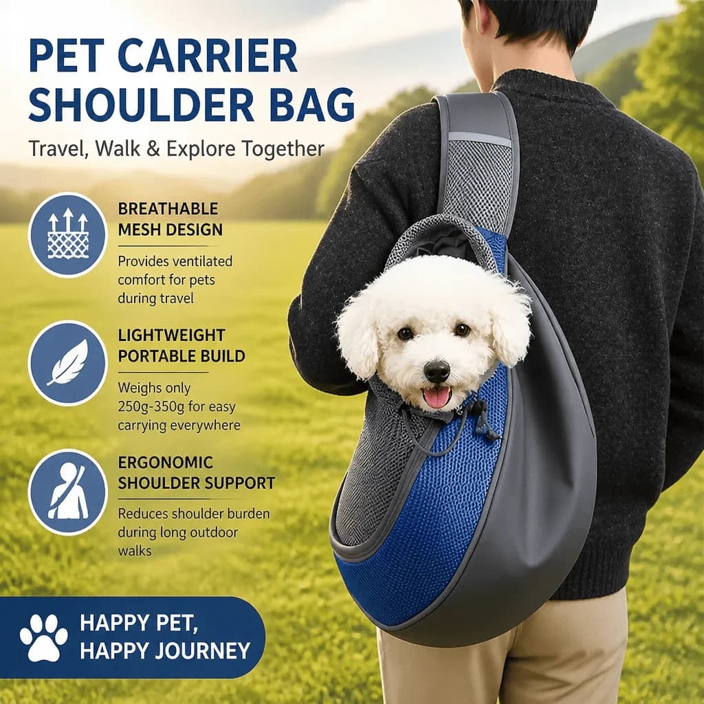 Pet Carrier Backpack Small Dog Cat Chihuahua Yorkie Pomeranian Breathable Mesh Travel Bag Lightweight Nylon Portable Outdoor