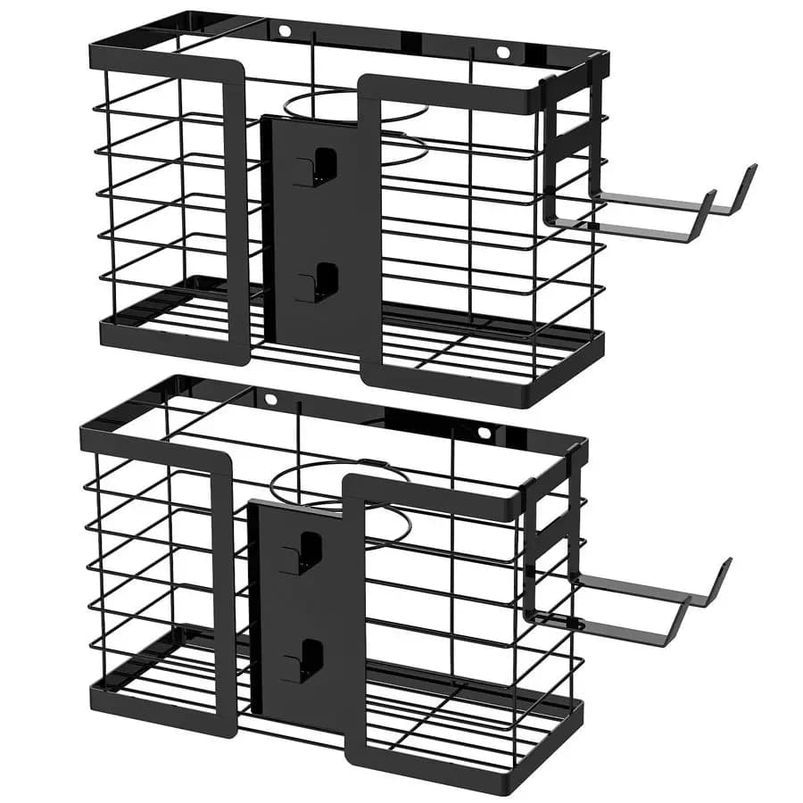 Organizzatore per Strumenti per Capelli, Supporto per Asciugacapelli, Organizzatore 3 in 1 in Metallo da Parete per Piastra, Ferro Arricciacapelli, Strumento per Lisciare i Capelli