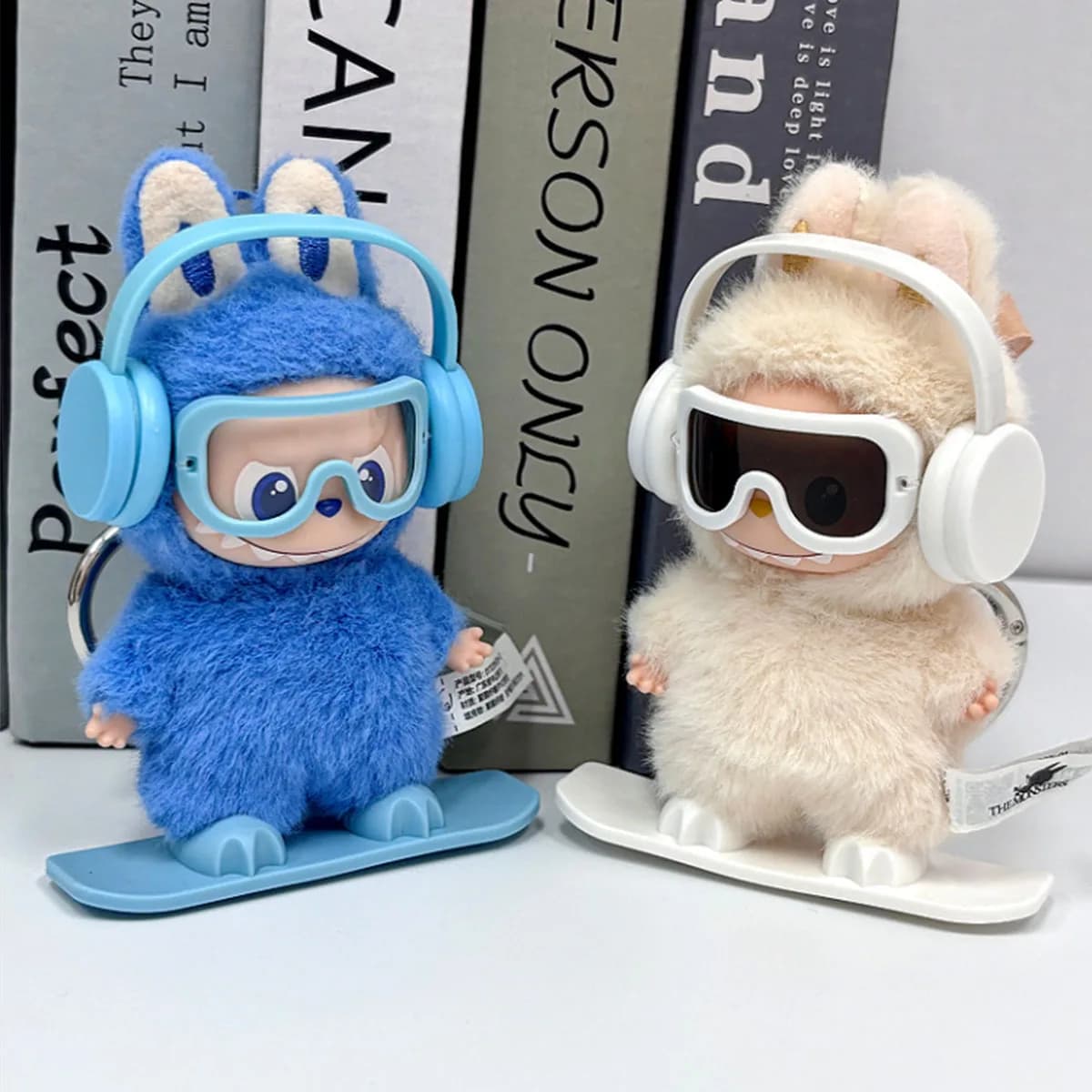 [Senza bambola] Elegante tavola da sci Set Auricolari Occhiali Vestiti per 10.5 cm Labubu 4.0 Vestiti per bambole Vestito Accessori fai da te Regalo