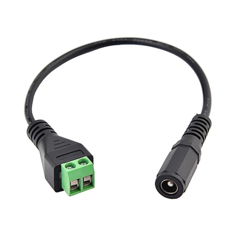 Cavo alimentazione femmina A2BA senza saldatura 5.5x2.1mm Cavo adattatore DC5521 per router Telecamere sicurezza Corrente