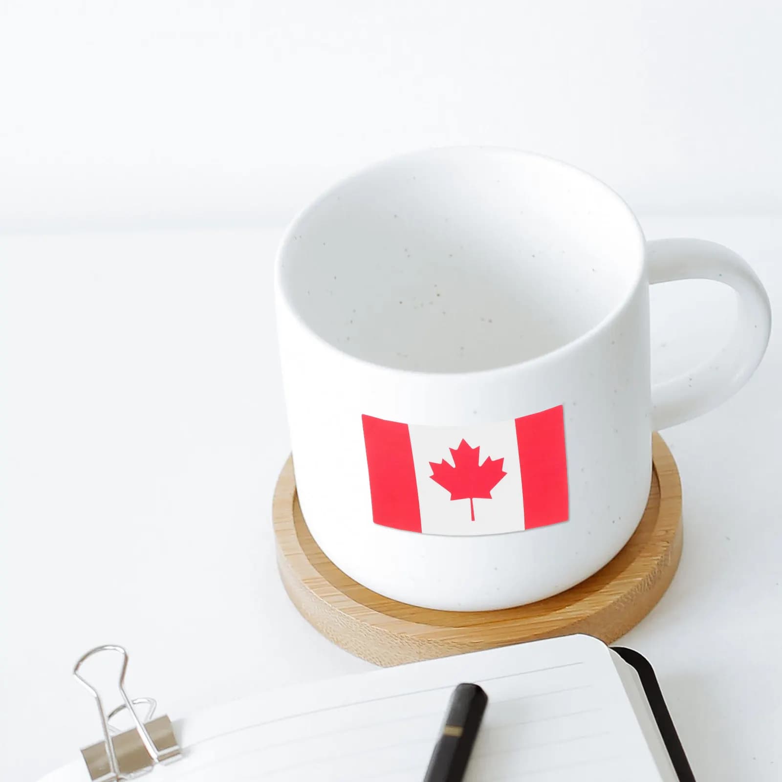 Canada Flag Sticker Bright Maple Leaf Decal Decorative for Laptops Water Bottles Suitcases Easy Apply Removable Decal