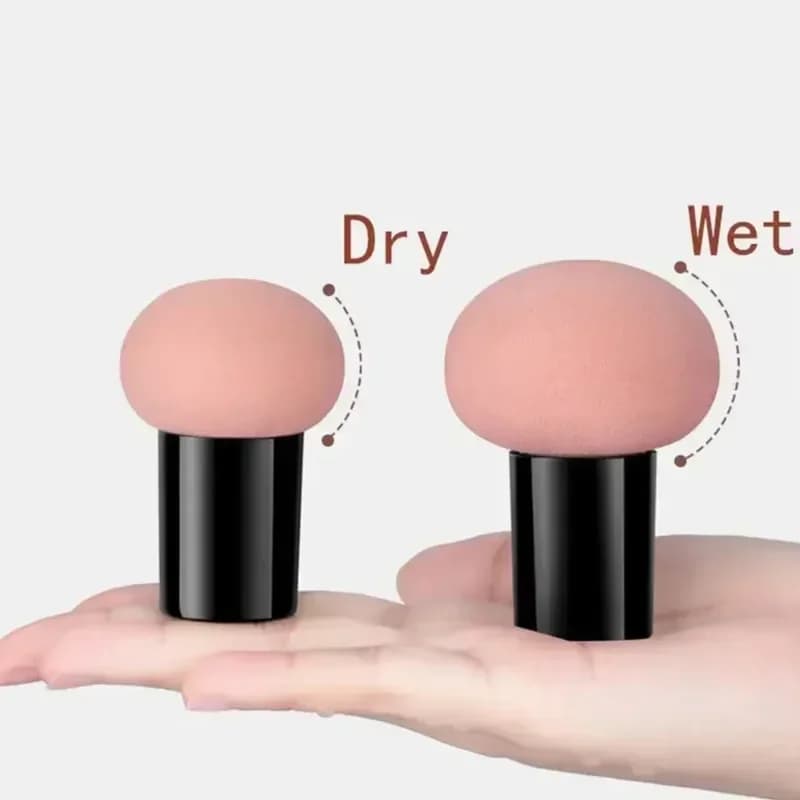 Mushroom Head Makeup Sponge Makeup Mixer Cosmetic Puff, Liquid Foundation and Powder Holder, Women's Beauty Tools