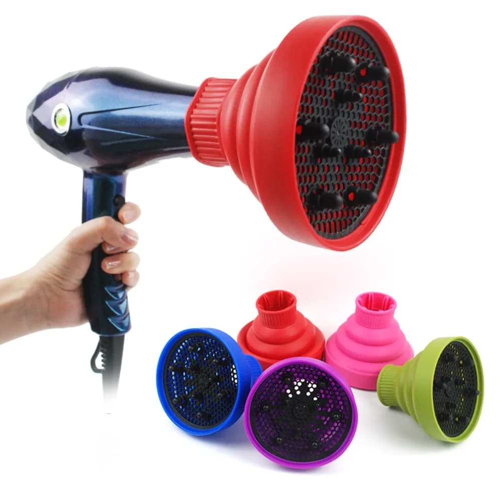 1Pc Silicone Hair Silicone Hair Dryer Folding Dryer Temperature Resistant Hair Dryer Fan Accessories