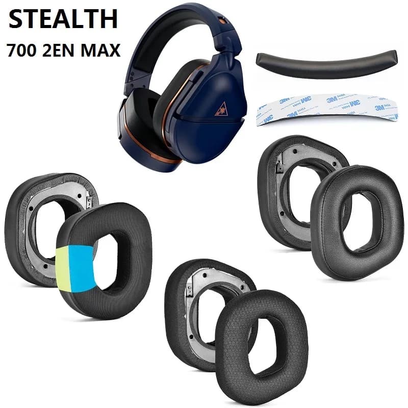 Cuscinetti auricolari per Turtle Beach Stealth 700 Gen2 / 700 Gen2 Max Cuffie Cuffie auricolari di ricambio paraorecchie cuscino auricolare
