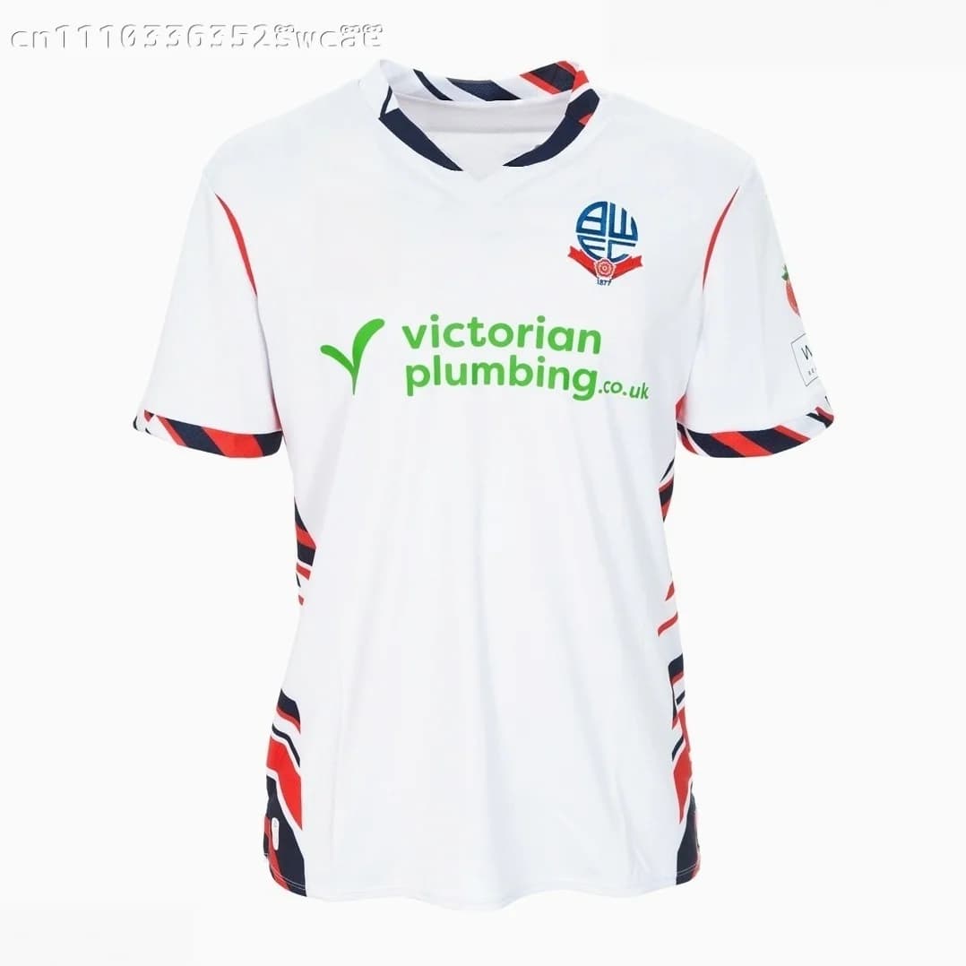 Unisex 26/27 Bolton Wanderers Season Football Jersey Short Sleeve Fan Training Sports Top Family Matching