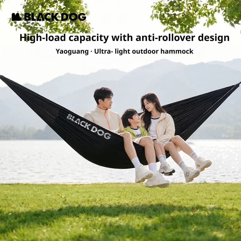 Ultralight Single Camping Hammock Compact Portable Anti-Roll Swing Bed Thickened Tie Ropes Anti-Tipping Tree Hammock for Travel