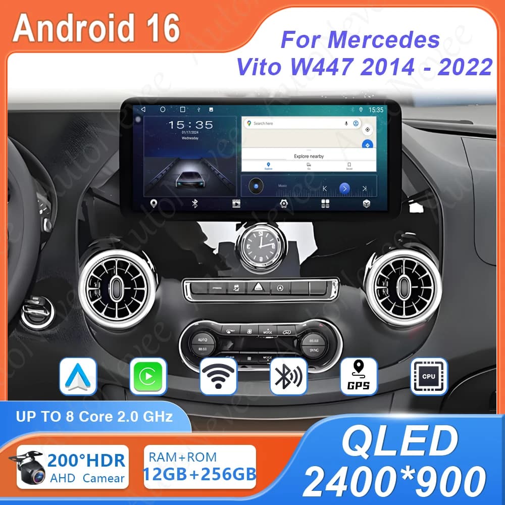 13.3" Android For Mercedes Vito W447 2014 - 2022 High-performance Head Unit Car Dvd Auto Radio Stereo 4G Wifi Multimedia Player