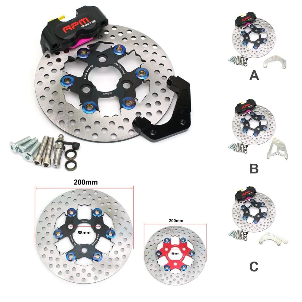 Moto 82mm pompa pinza freno anteriore RPM Moto pinza freno a disco per Yamaha Aerox Nitro BWS WISP RSZ JOG Dirt Bike Zuma