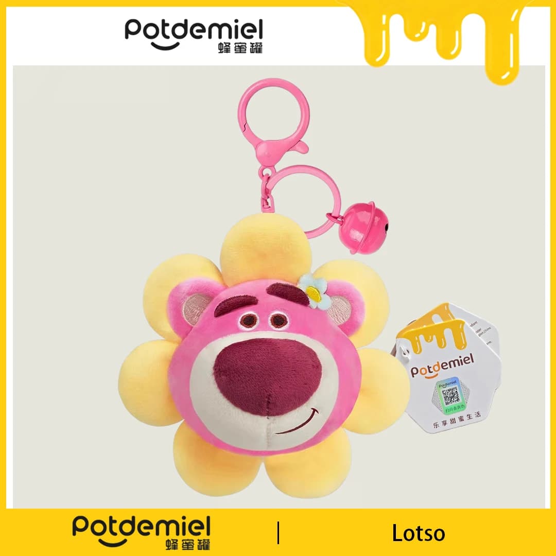 Potdemiel Disney Toy Story Lotso Plush Keychain Stuffed Doll Bag Pendant Backpack Ornament Keyring Purse Fans Gift Kids Adults