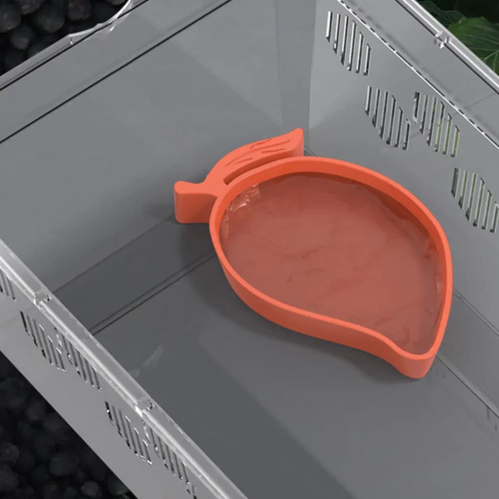 Ciotola Anti-Fuga per Rettili, Leggera in Plastica, per Terrario, Cibo e Acqua, per Geco, Tartarughe, Vermi, Animali Striscianti, Accessori per Animali Domestici