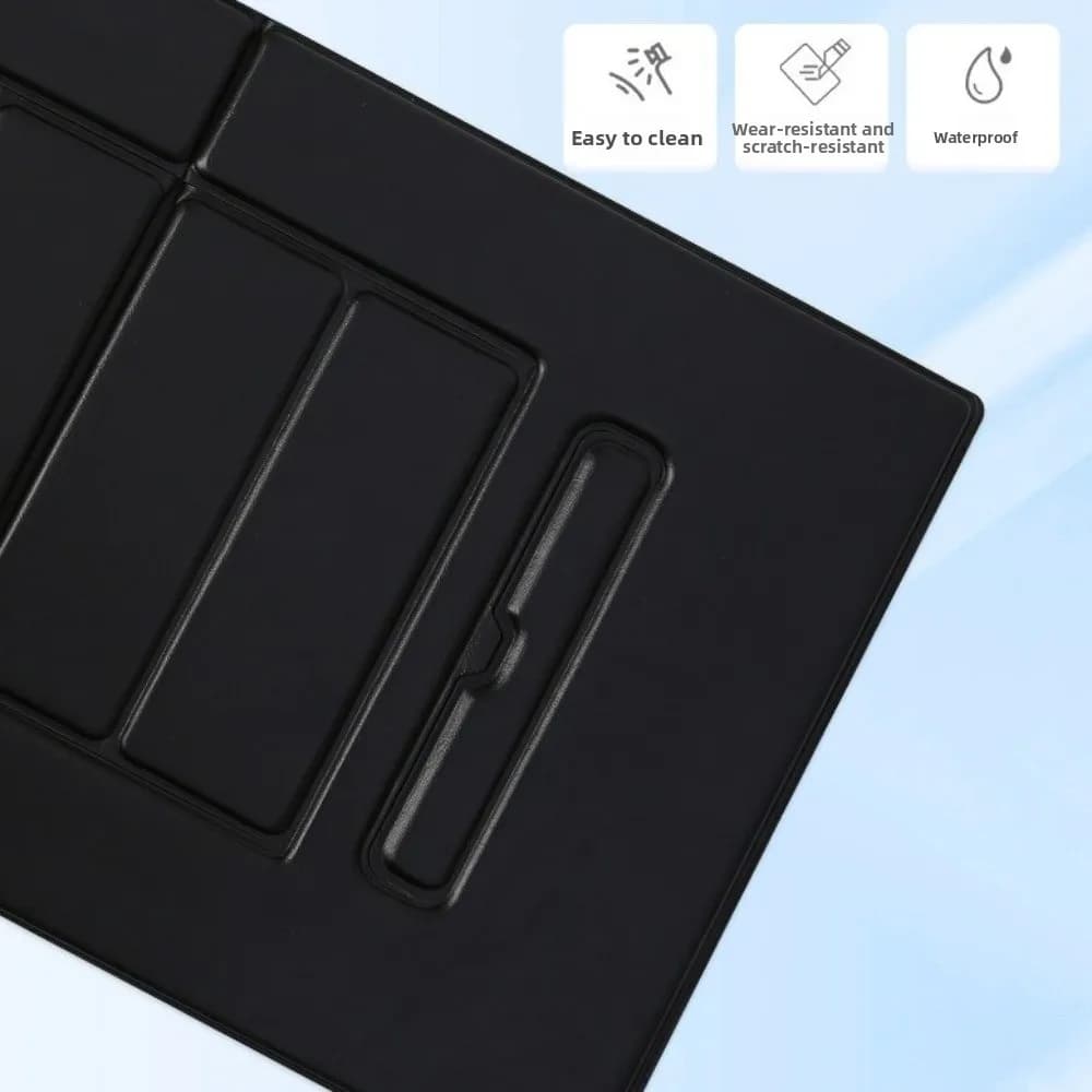 Supporto per Laptop Pieghevole 6-in-1 con Superficie in Pelle PU, Scrivania Portatile Regolabile Ultra-Sottile, Supporto per Tablet