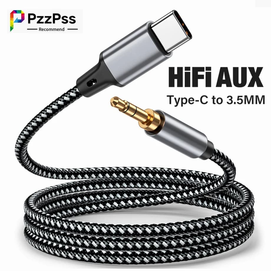 Adattatore audio DAC USB-C da 1 m 1,5 m 2 m Cavo USB tipo C a jack da 3,5 mm per cuffie del telefono Connettore audio audio stereo HIFI per auto