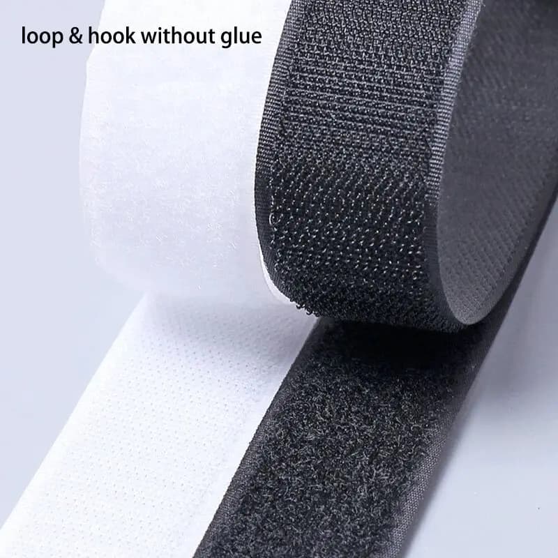 1/3/5M 2cm/5cm Sewing Hook Loop Fastener Tape Reusable Black and White Nylon Sticker Tape for Sewing Shoes Fasteners