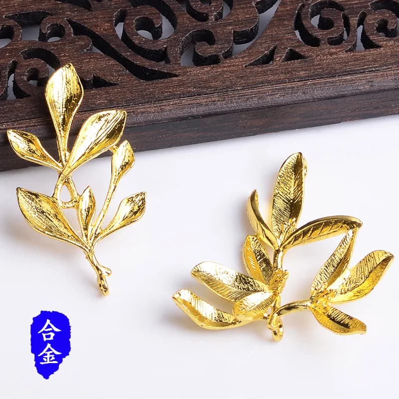 Foglie antiche, rami, accessori per gioielli, materiali in lega, accessori per capelli antichi, forcine per capelli, accessori per gioielli, spot wh