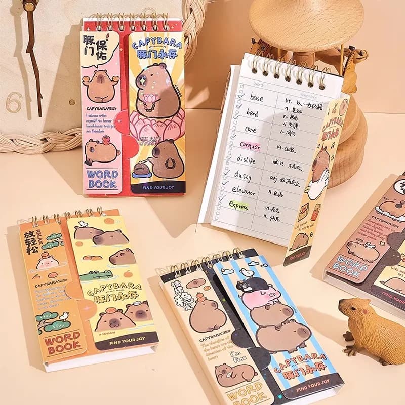 8 pz/lotto Creative Capybara Coil Notebook Cute Portable Note Word Book Diary Planner cancelleria regalo materiale scolastico
