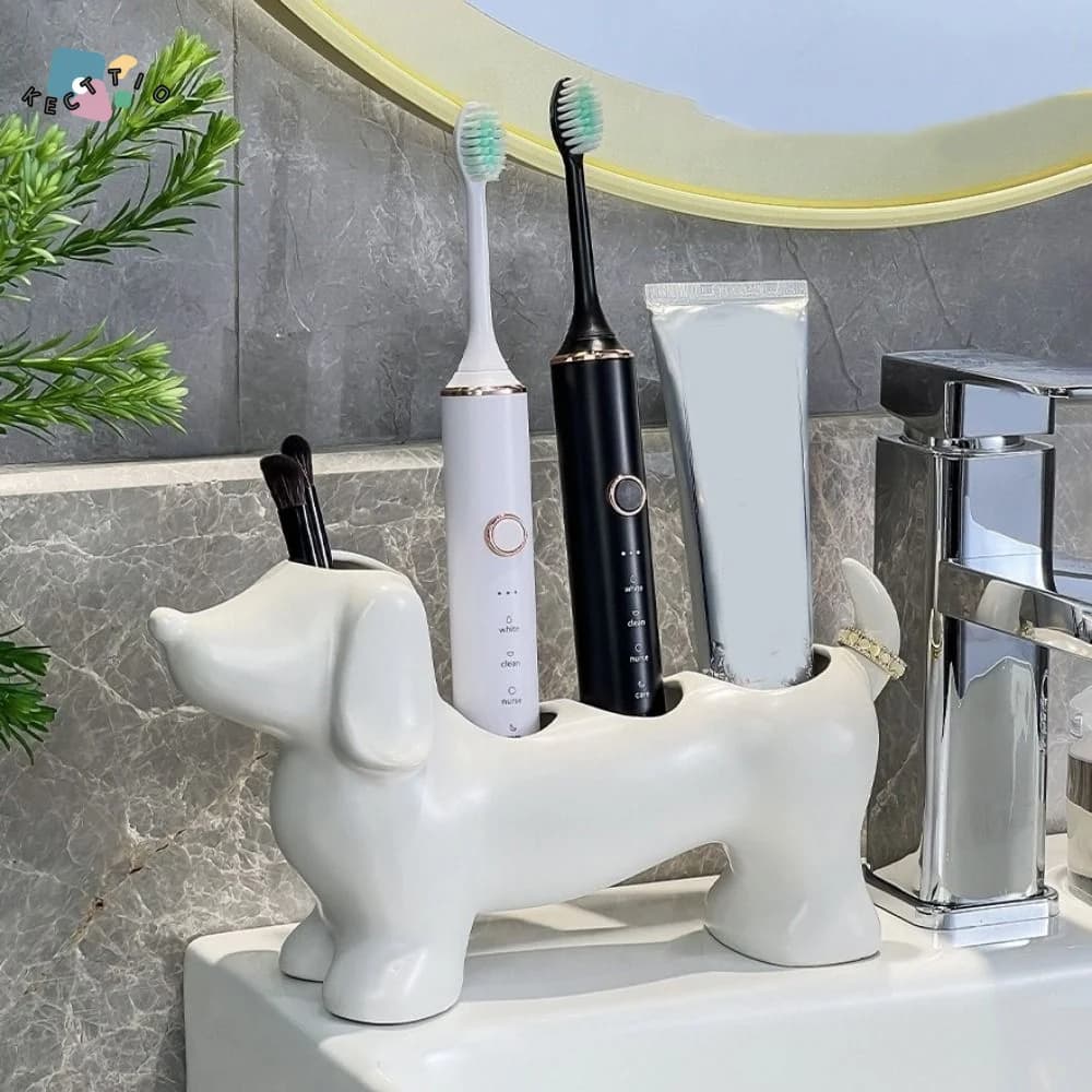 Ceramic Toothbrush holder, Nice Cane Shape Decorative Toothbrush holder, Electric Toothbrush holder
