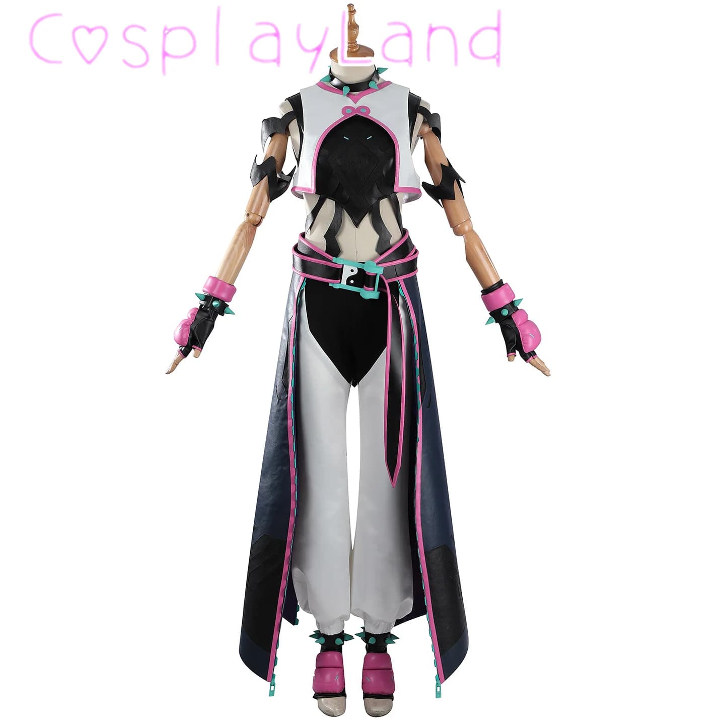 Gioco OW Fighter Juri Costume Cosplay Donne sexy Top Pantaloni Accessori Outfit Set completo Halloween Comic Con Dress Custom Made