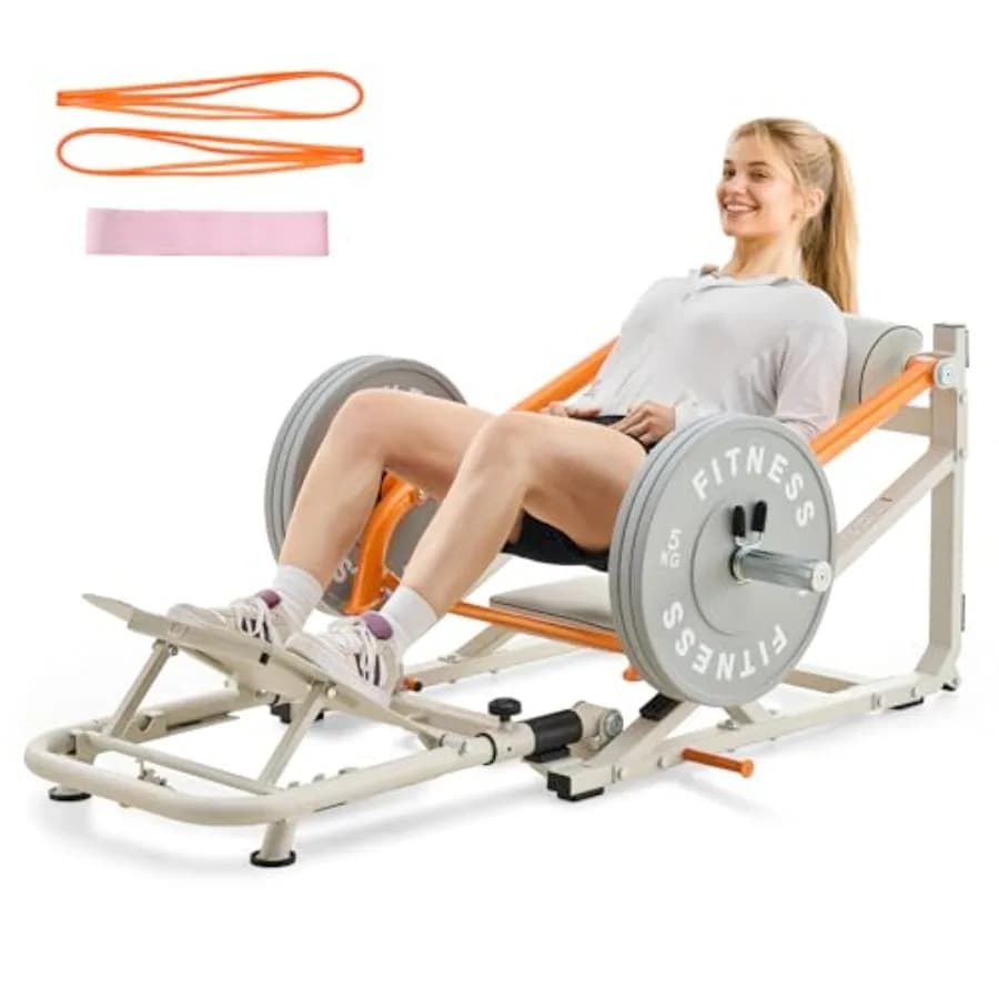 SPORTSOUL Folding Machine for Hip Thrust with Bearing Weights, Glute Bridge Machine for Loading Plates with Support for Bands, Robust Tool for Glutei Training