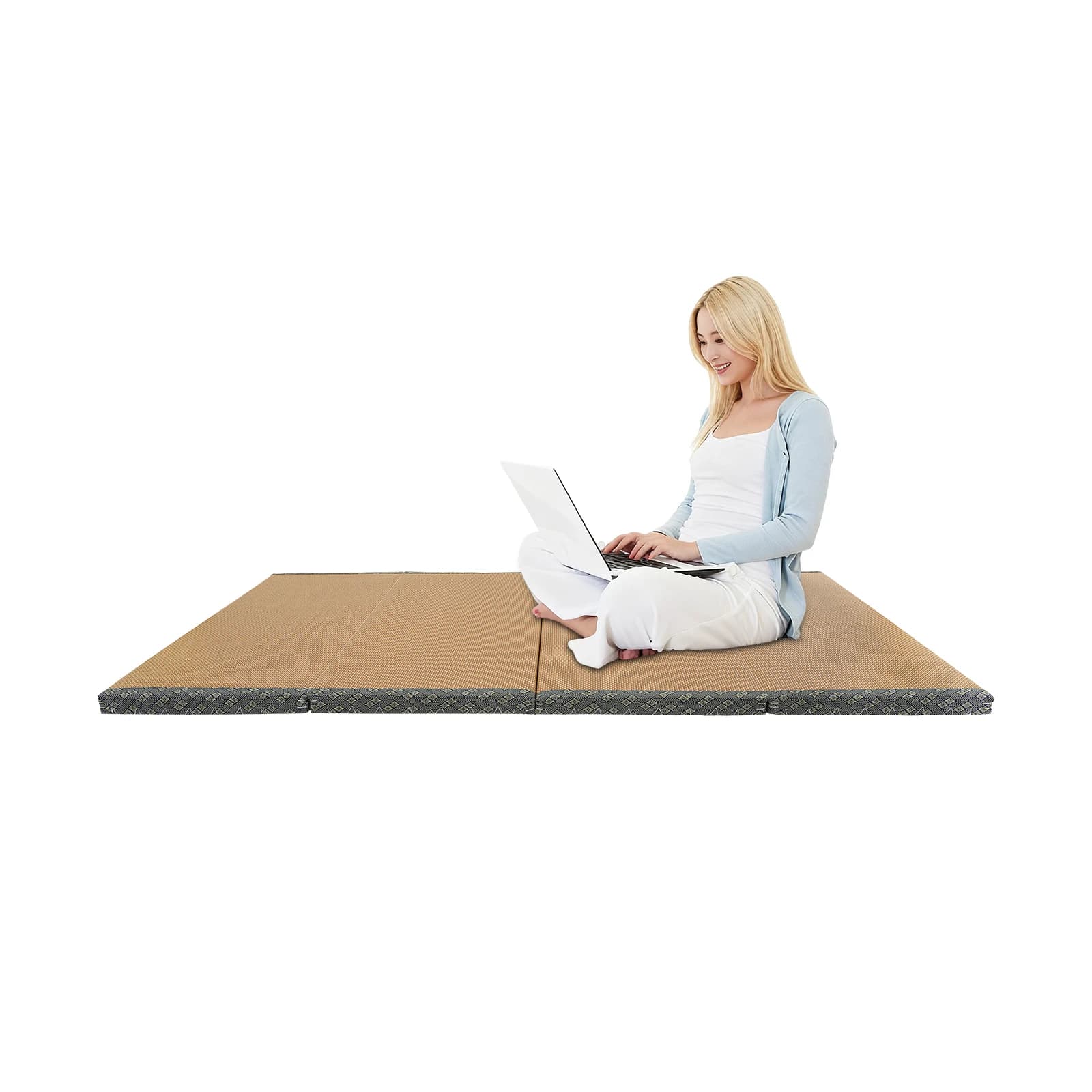 Mattress Traditional Japanese Tatami Natural Coconut Fiber Folding Floor Mat Meditation Mat for Guest Bed Lounge Yoga