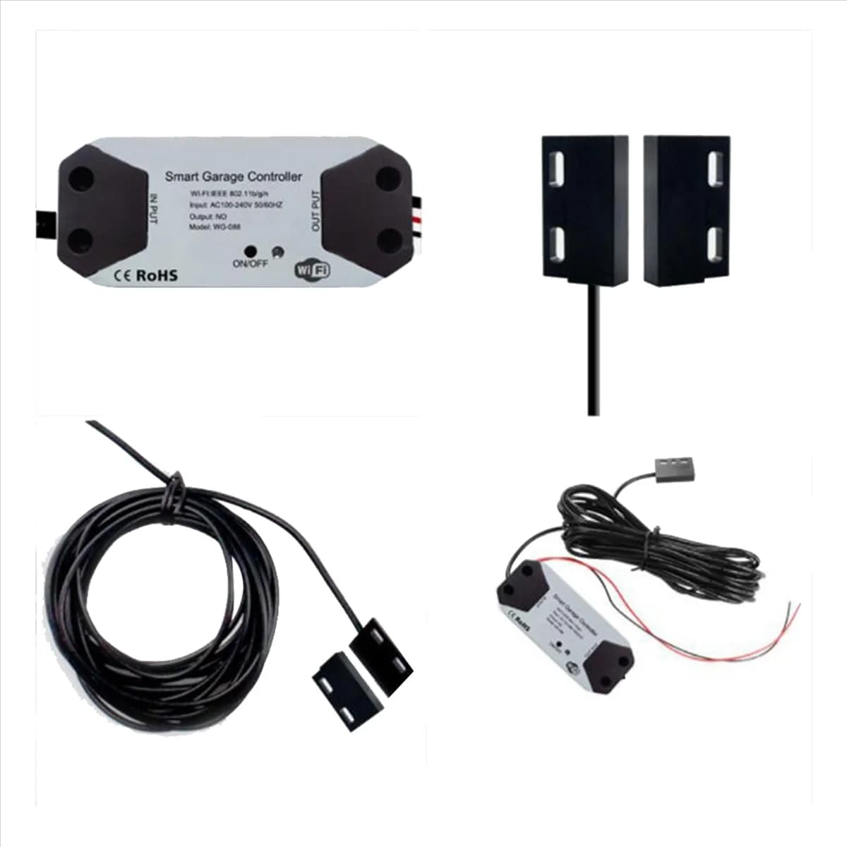 NEW garage door controller with 3X WiFi switch Works with APP Home/Tuya control No hub required, European plug