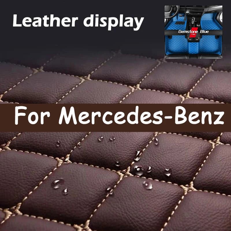 Tappetini per auto in pelle per Mercedes-Benz GLE W167 2020 2021 2022 2023 2024 7 posti Tappeti per auto resistenti allo sporco Accessori per auto