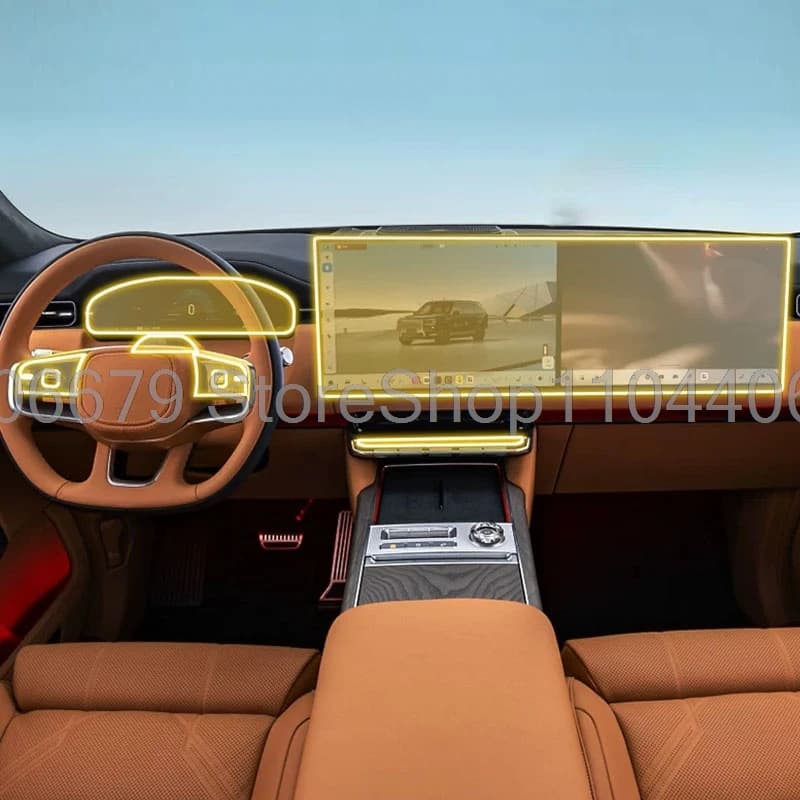 TPU screen protector film For ZEEKR 9X 2026 Car Panel Dashboard Protective Sticker Interior Anti-Scratch Film Accessories