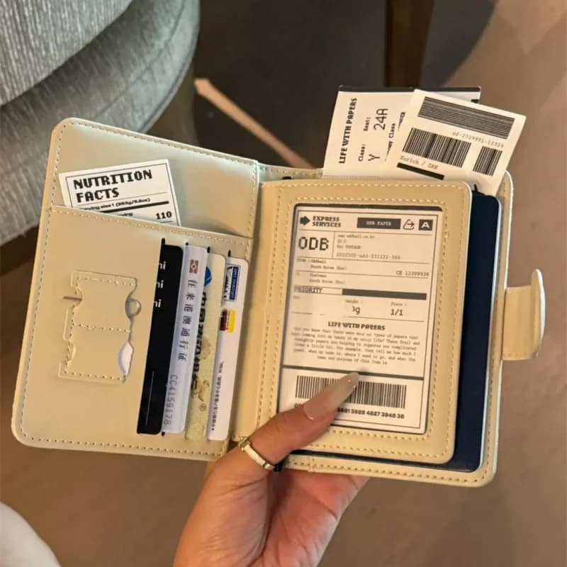 Porta Passaporto con Motivo a Coccodrillo, Portafoglio Multifunzione in Pelle PU, Porta Carte, Accessori da Viaggio