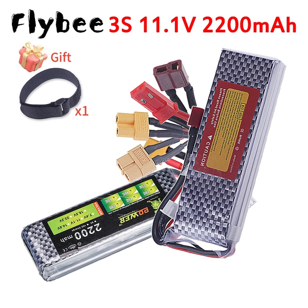 Batteria ricaricabile Lipo da 11,1 V LION Power 3S 2200 mAh 11,1 V 40C per aereo RC, quadricottero, auto da corsa fuoristrada RC, veicolo