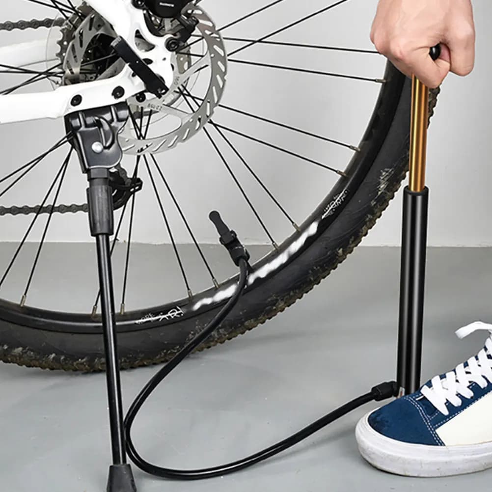 Pompa per Bicicletta Portatile 90Psi, Compatta e Leggera, per Bici da Strada, Mountain Bike, Palloni Sportivi e Gonfiabili, con Kit di Montaggio e Cinghia