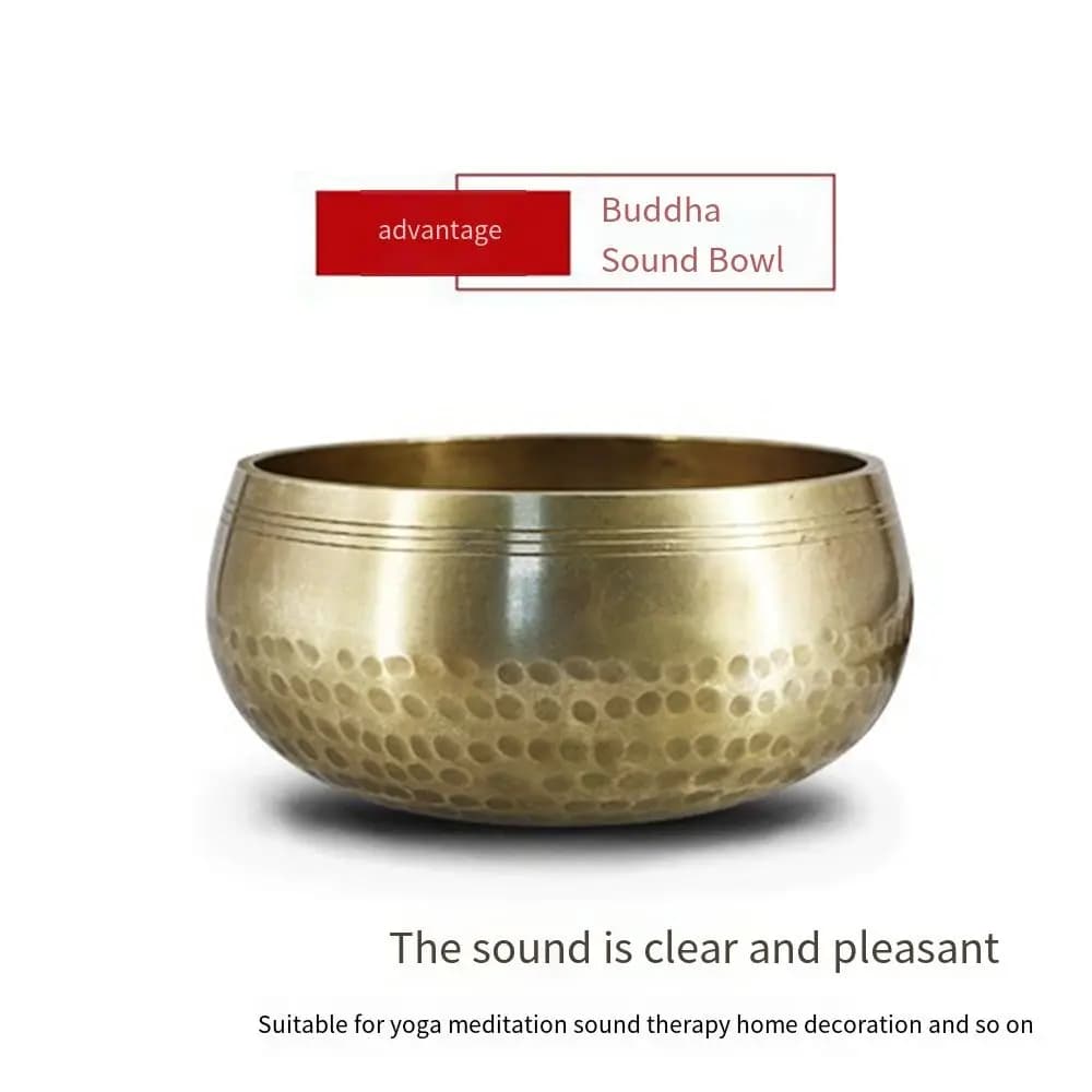 Nepal Tibetan Singing Bowl Set Multi-size Buddha Meditation Chanting Bowl Release Stress Soft Cushion Tibet Buddha Sound Bowl