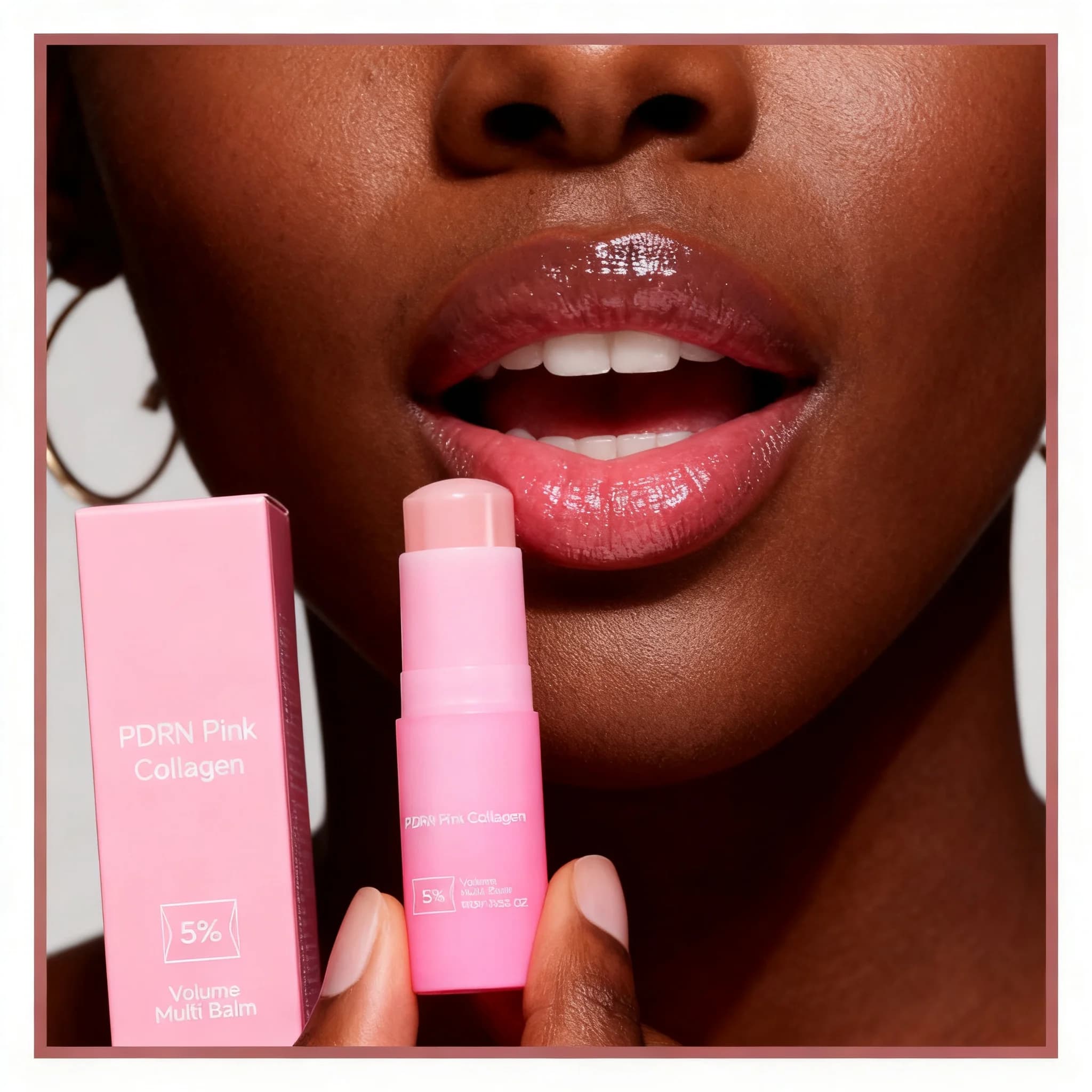 1/2/3 Pezzi PDRN Collagene Rosa Stick Multi-Balsamo Volumizzante, Stick Antirughe al Collagene, Balsamo Viso e Corpo per la Cura e il Sollievo da Occhiaie Sotto gli Occhi