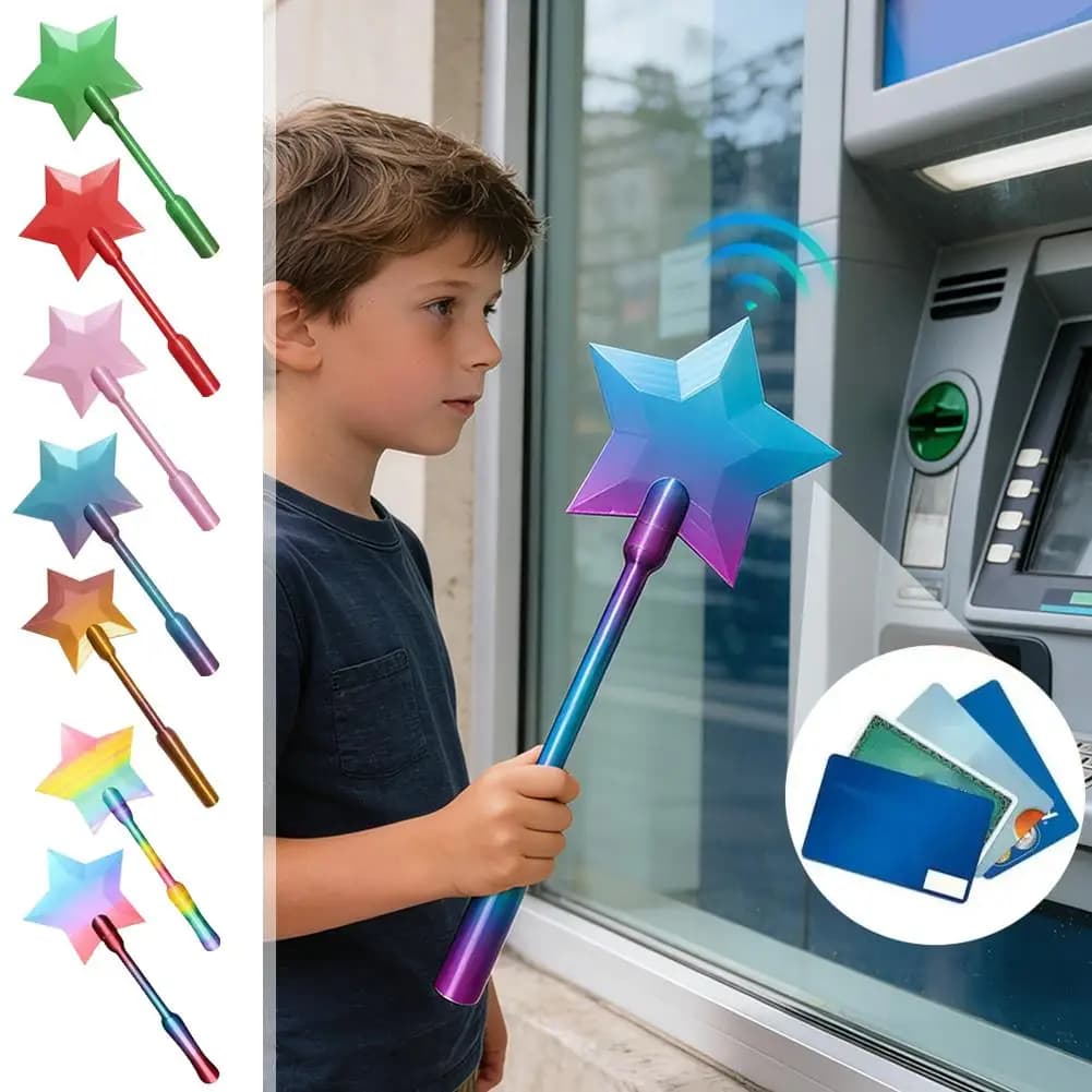 Portacarte NFC a Forma di Stella a Cinque Punte, Anti-graffio, Compatto, Wireless, di Tendenza, Personalizzabile, Carino, per Pagamenti NFC