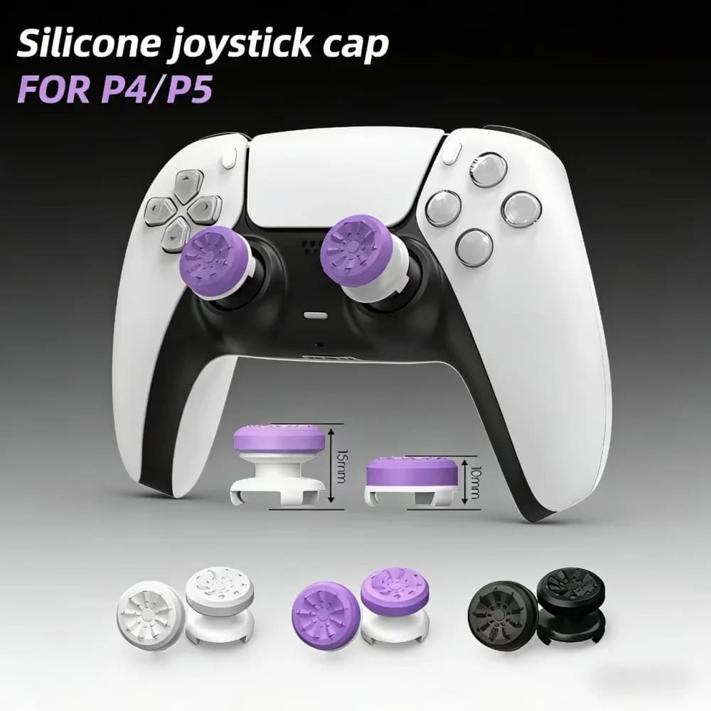 2 Pezzi Copri Joystick in Silicone per PS5/PS4, Accessori per Controller di Gioco, Compatibili con PS4/PS5