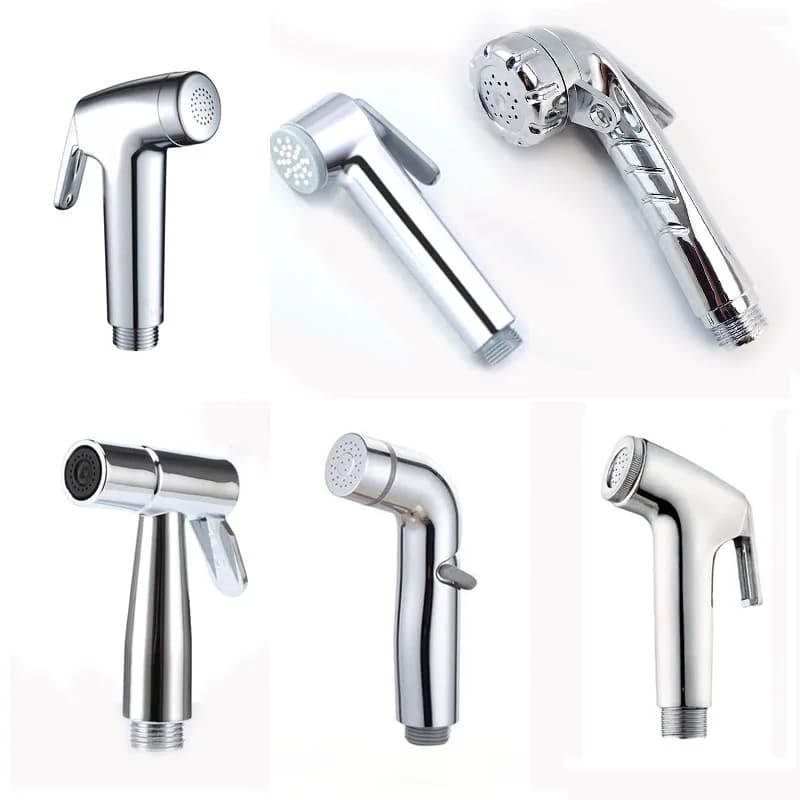 WC bagno WC Bidet soffione doccia rubinetto spruzzatore Spray portatile ABS argento doccia musulmano Bidet anale lavaggio autopulente