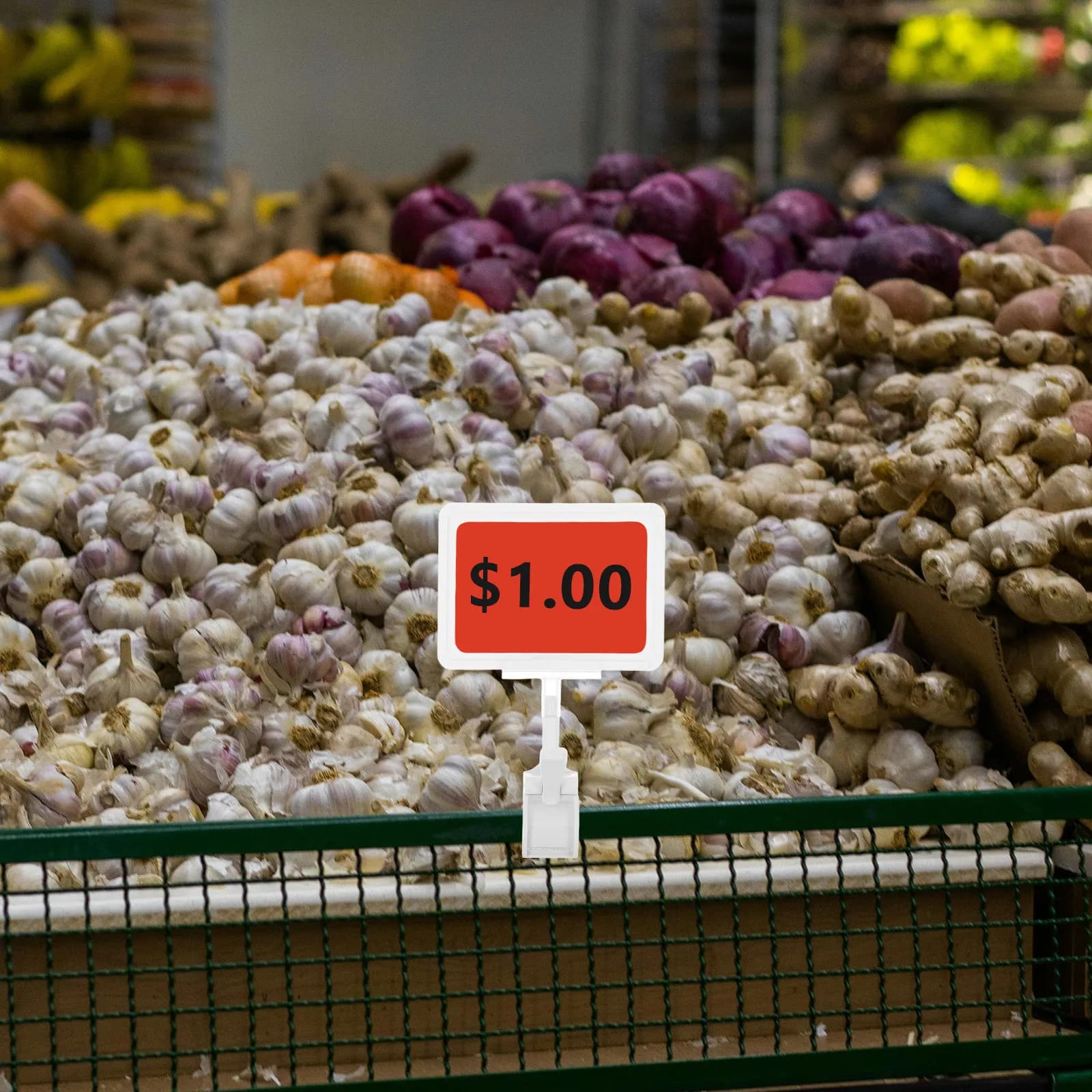Set di 15 Clip Espositive a Doppia Testa, Portaetichette Girevoli a Doppio Lato per Supermercati, per Cartellini di Vendita ed Etichette per Negozi al Dettaglio