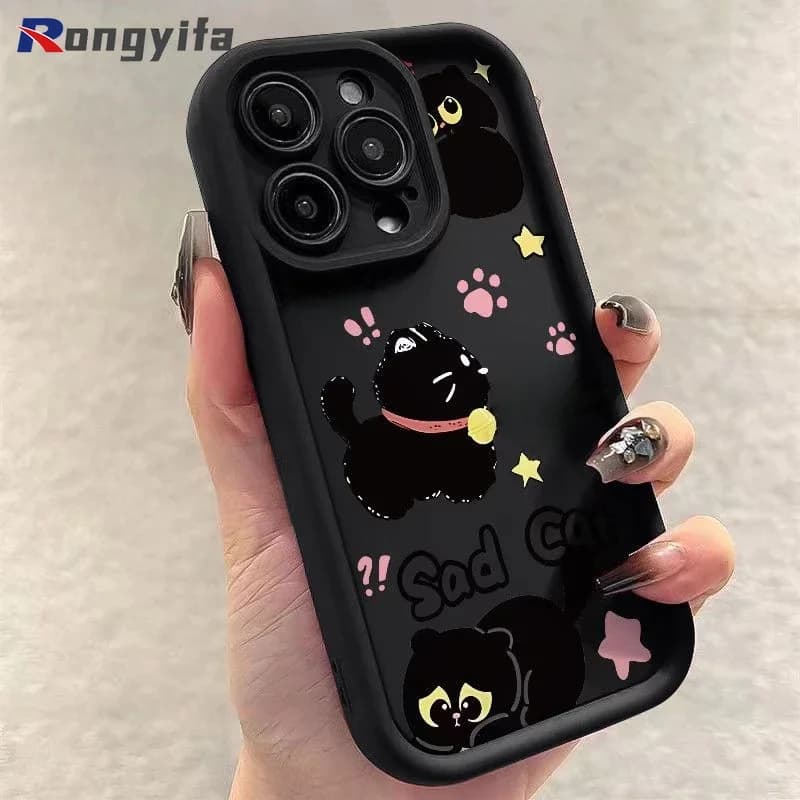 Per Tecno Spark 30 30C 20 Pro Plus 20C 10 10C 9 8C Go 1 2025 2024 2023 2022 2021 2020 Pop 9 8 7 Pro Cute Black Cat Copertura morbida