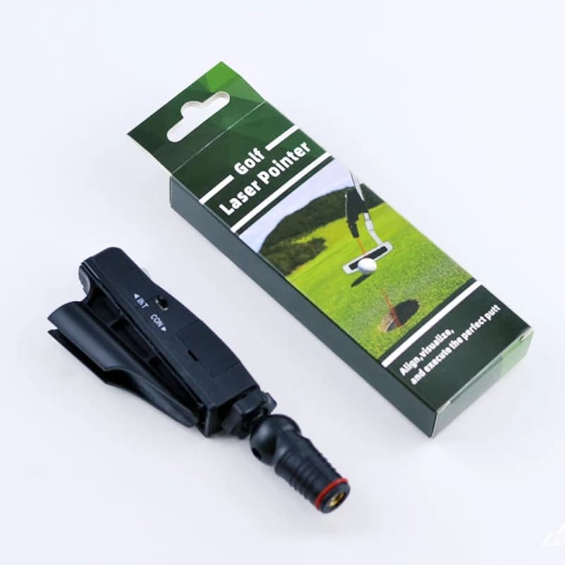 Golf Putting Aim Corrector Linea di pratica del golf Putter da golf Set di mira laser con scatola di protezione per treppiede Allenatore di laser da golf
