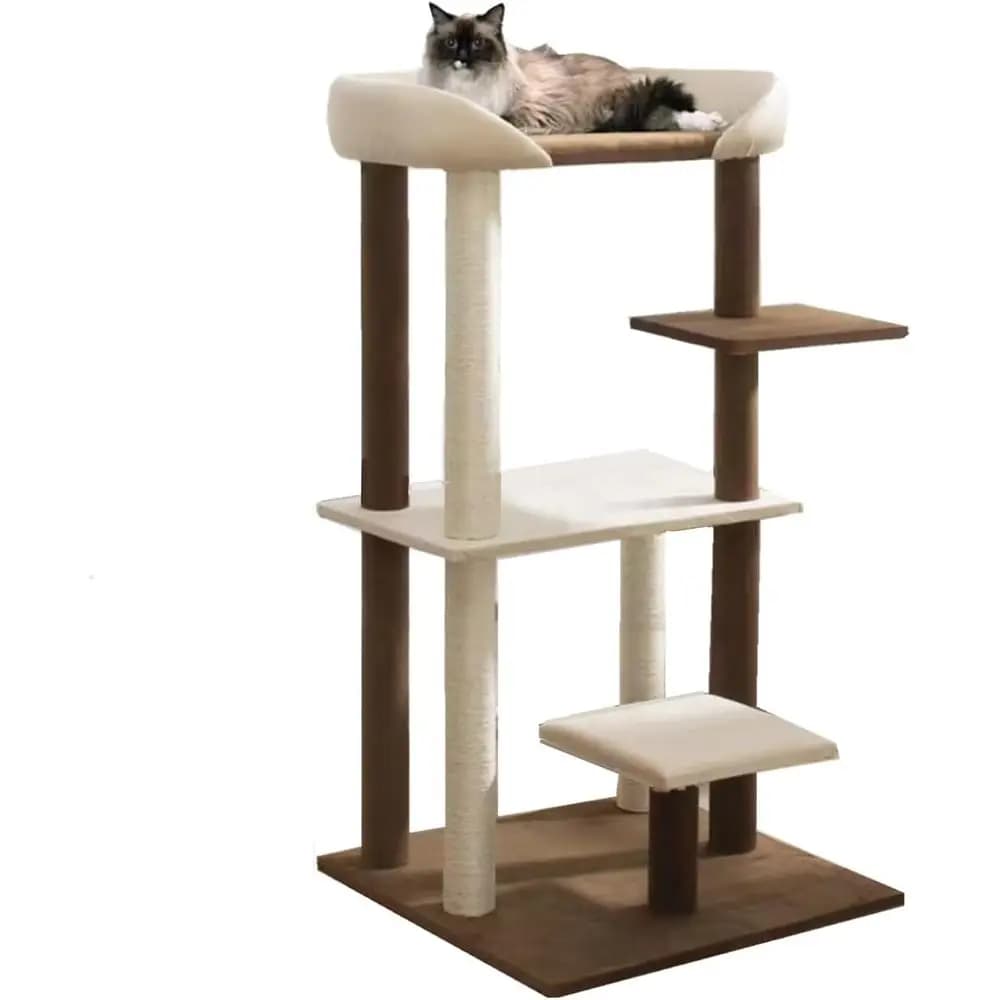 Albero per Gatti Extra Large con Piattaforma, Postazione di Riposo e Cuccia per Maine Coon o Gatti Multipli