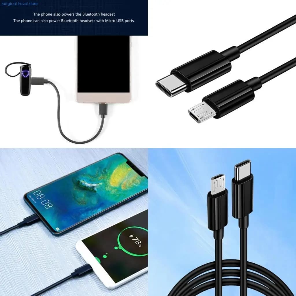 N2UB TypeC to Micro USB Cable Fast Charging Data Transfer to MicroUSB Data Line