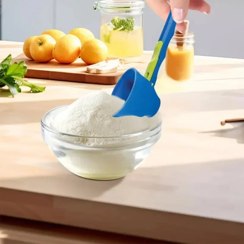 Durable Dust Protein Palette in PP material without disorder - Sliding funnel for milk and supplements, kitchen gadget for all occasions