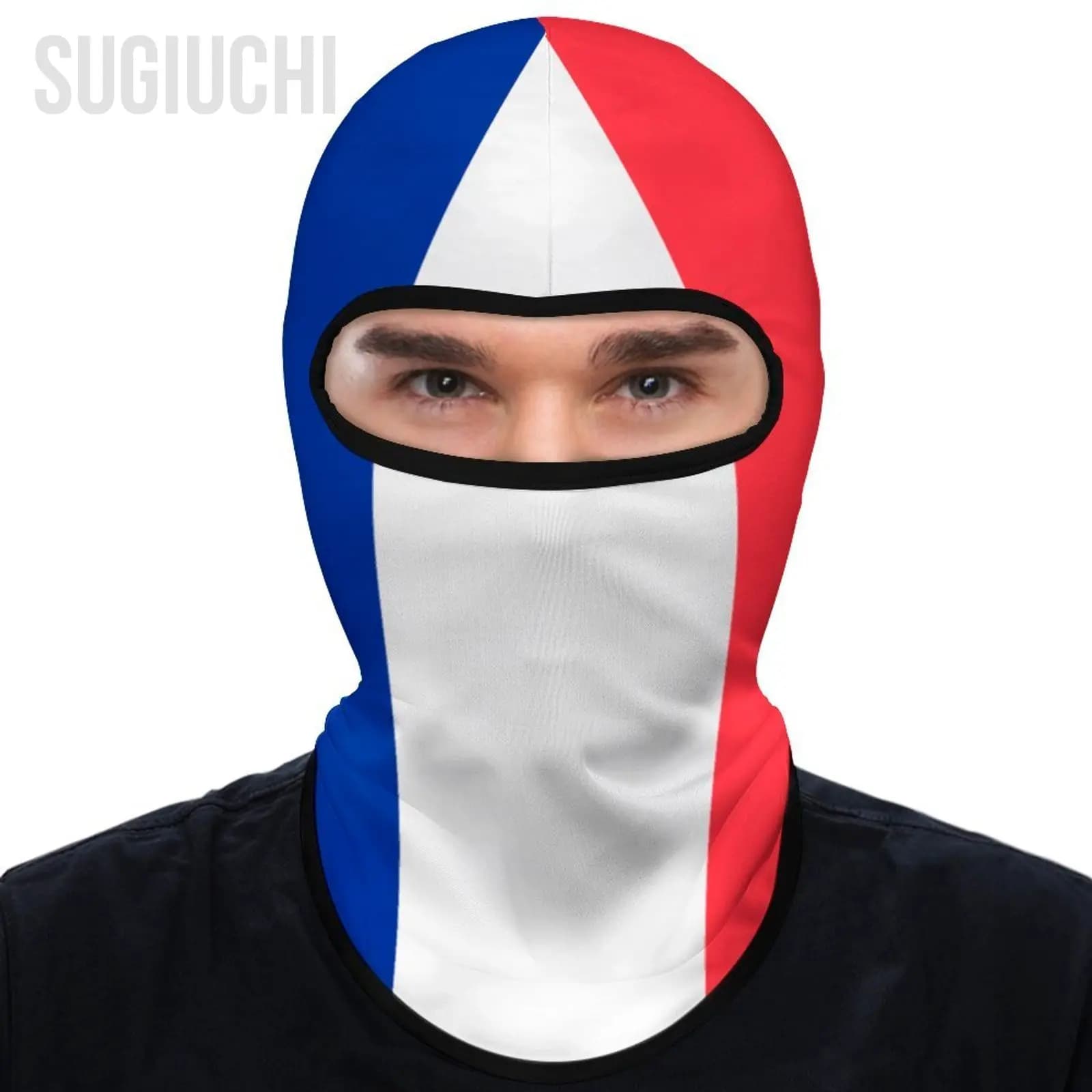 France Flag Outdoor Cool Sunscreen Motorcycle Face Mask Moto Biker Wind Cap Mask Stopper Windproof Bicycle Cycling Headgear
