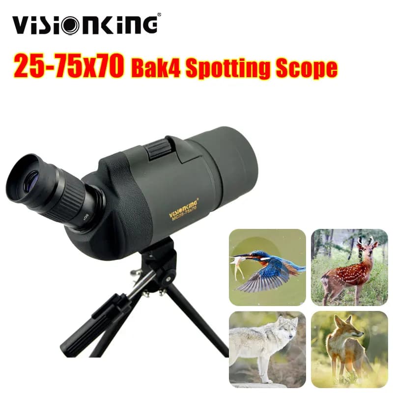Visionking 25-75x70 telescopio cannocchiale cannocchiale visione a lunga portata potente campeggio Birdwatching cannocchiale da caccia con treppiede