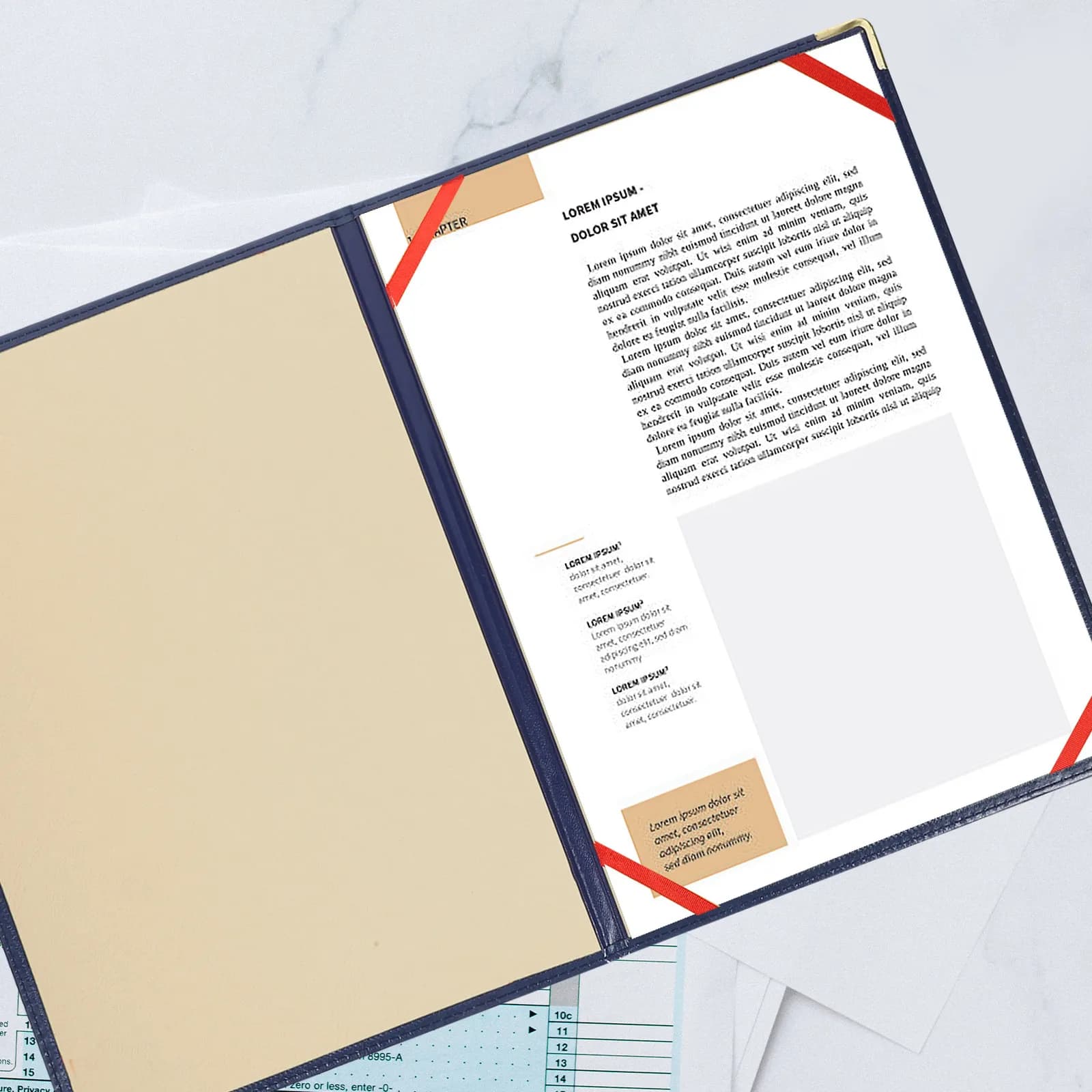 Cartella Portadocumenti Professionale con Lavagnetta, Organizer per Documenti, Carte, Penne, Ricette, Ricevute, per Ufficio e Studio
