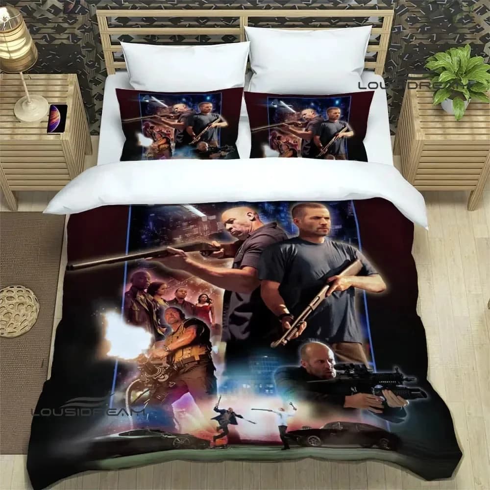 Veloce e furioso confortevole copripiumino copripiumino federa set biancheria da letto decorazione camera da letto per bambini tessili per la casa
