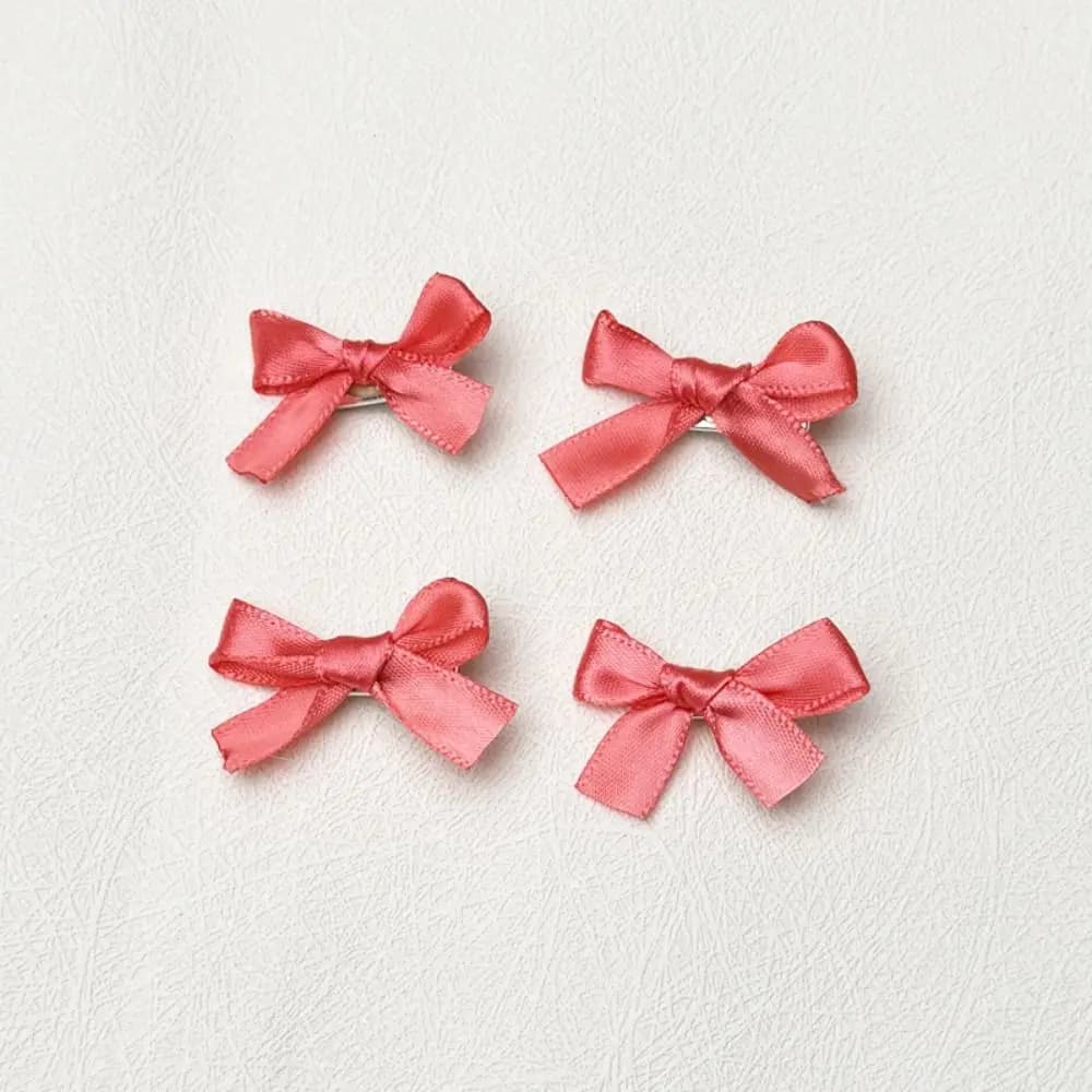 1PC Cute Mini Bowknot Hair Clips Sweet Hair Accessories Bow Hairpin Headwear Fairy Ribbon Barrette Girls